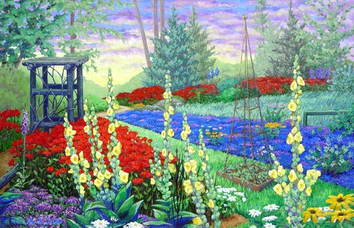 Artists in the Garden 2001 (Garden)   Oil on Linen   24 x 36